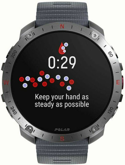 Polar Grit X2 Pro Stainless Steel 49mm Αδιάβροχο Smartwatch με Παλμογράφο (S/L Grey Silicone Strap) - Image 4
