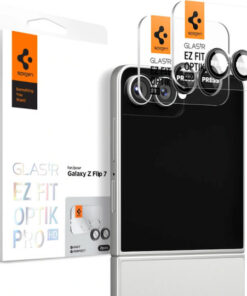 Spigen Optik EZ Fit Προστασία Κάμερας Tempered Glass Μαύρο για το Galaxy Z Flip 7 AGL09587