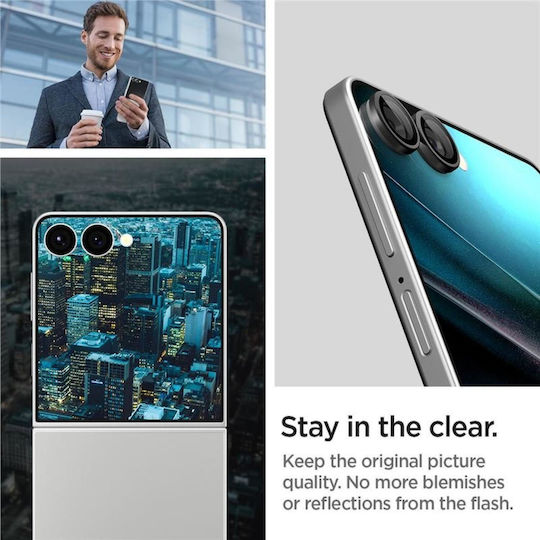 Spigen Optik EZ Fit Προστασία Κάμερας Tempered Glass Μαύρο για το Galaxy Z Flip 7 AGL09587 - Image 8