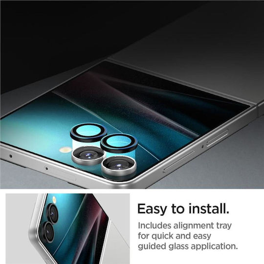 Spigen Optik EZ Fit Προστασία Κάμερας Tempered Glass Μαύρο για το Galaxy Z Flip 7 AGL09587 - Image 9