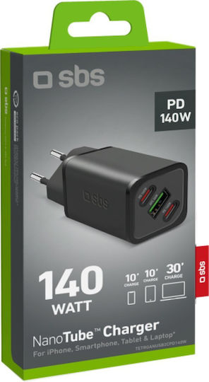 SBS Φορτιστής Χωρίς Καλώδιο 140W Power Delivery Μαύρος - Image 3