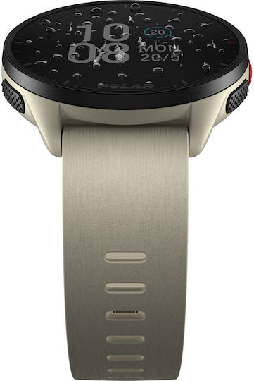 Polar Pacer 45mm Smartwatch με Παλμογράφο (Cloud White) - Image 6
