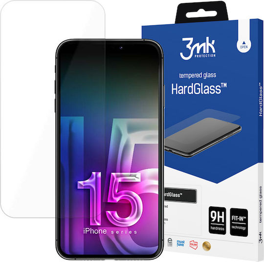 3MK Hardglass Tempered Glass (Apple iPhone 15) - Image 3