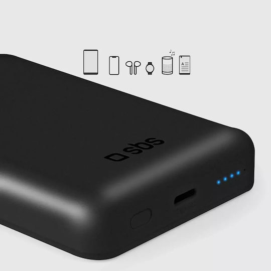 SBS MagSafe Power Bank 5000mAh 5W με Θύρα USB-C Μαύρο - Image 7
