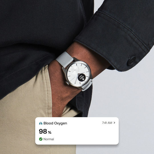 Withings ScanWatch 2 Stainless Steel 42mm Αδιάβροχο με Παλμογράφο (Λευκό) - Image 10