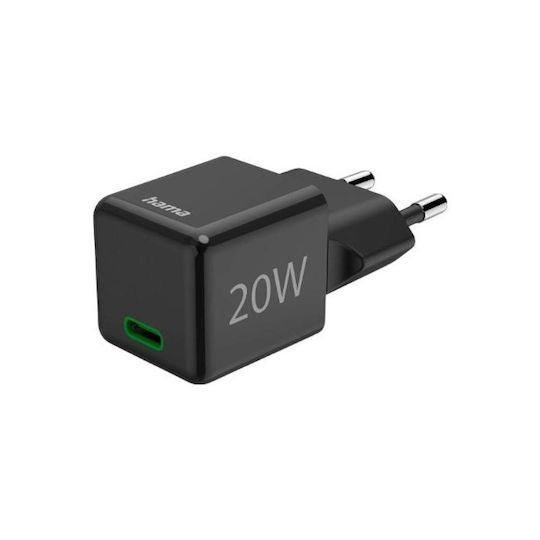 HAMA Φορτιστής Χωρίς Καλώδιο με Θύρα USB-C 20W Power Delivery Μαύρος (00201984) - Image 2