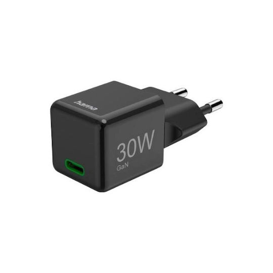 HAMA Φορτιστής Χωρίς Καλώδιο GaN με Θύρα USB-C 30W Power Delivery Μαύρος (00201986) - Image 3