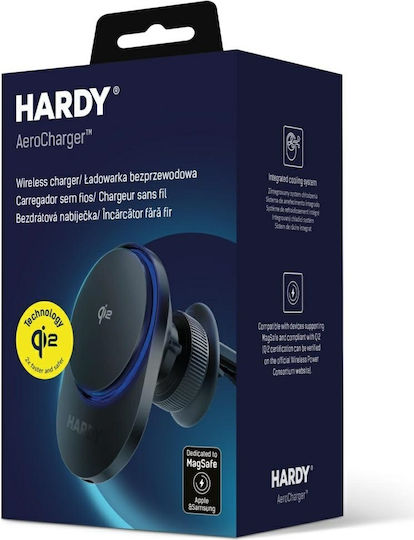 3MK Hardy Βάση Κινητού Αυτοκινήτου με Μαγνήτη και Ασύρματη Φόρτιση MagSafe Μαύρη - Image 6