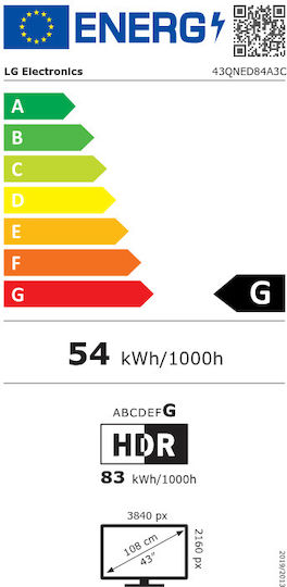 LG Smart Τηλεόραση 43" 4K UHD QNED 43QNED84A3C (2025) - Image 2