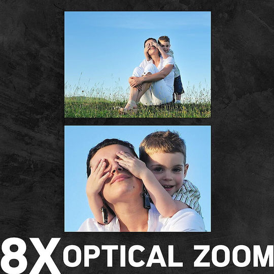 AgfaPhoto Realishot Dc8200 Compact Φωτογραφική Μηχανή 18MP Οπτικού Ζουμ 8x με Οθόνη 2.7" και Ανάλυση Video Full HD (1080p) Ασημί - Image 7