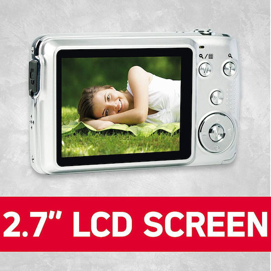AgfaPhoto Realishot Dc8200 Compact Φωτογραφική Μηχανή 18MP Οπτικού Ζουμ 8x με Οθόνη 2.7" και Ανάλυση Video Full HD (1080p) Ασημί - Image 9