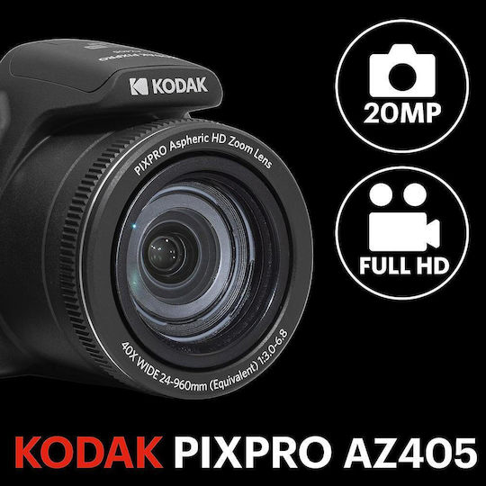 Kodak PIXPRO AZ405 Compact Φωτογραφική Μηχανή 20MP Οπτικού Ζουμ 40x με Οθόνη 2.3" και Ανάλυση Video 1280 x 720 pixels Μαύρη - Image 8