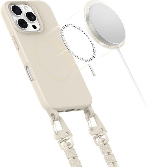 Tech-Protect Magnecklace Back Cover Σιλικόνης Μπεζ (iPhone 16 Pro Max) - Image 3