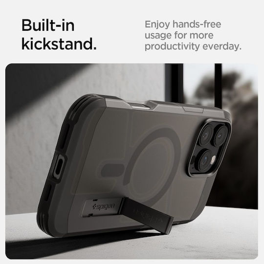 Spigen Tough Armor AI MagFit Back Cover Σιλικόνης 2mm Frost Black (iPhone 16 Pro Max) ACS08502 - Image 11