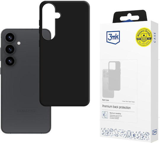 3MK Matt Back Cover Σιλικόνης Μαύρο (Samsung Galaxy S25) - Image 3