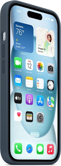 Apple Silicone Case With Magsafe Back Cover Σιλικόνης Μπλε (iPhone 15) MXPF3ZM/A - Image 4