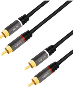 Alternative view of LogiLink Cable 2x RCA male - 2x RCA male 1m CA1202