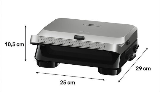 Braun Snack Maker 5 Τοστιέρα για 2 Τοστ 800W Inox - Image 4