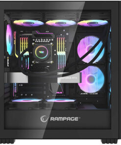Alternative view of Rampage Shelob Gaming Midi Tower Κουτί Υπολογιστή με Πλαϊνό Παράθυρο και RGB Φωτισμό Μαύρο
