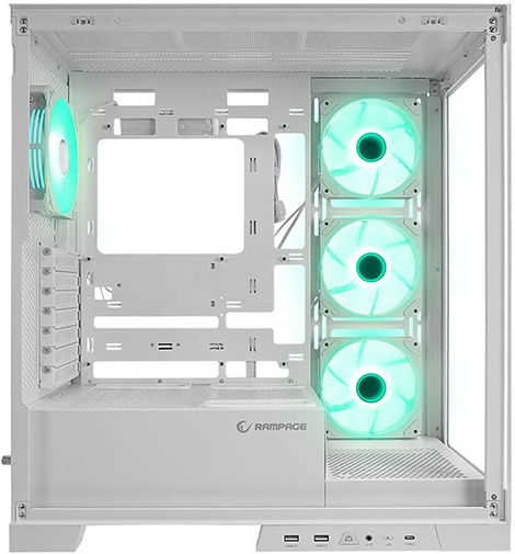 Rampage Hydra V2 Gaming Midi Tower Κουτί Υπολογιστή με Πλαϊνό Παράθυρο Μαύρο - Image 2