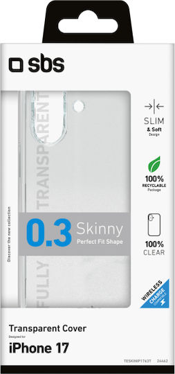 SBS 0.3 Skinny Back Cover Σιλικόνης Διάφανο (iPhone 17) - Image 2