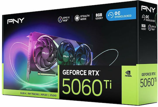 PNY GeForce RTX 5060 Ti 8GB GDDR7 EPIC-X RGB OC TRIPLE FAN Κάρτα Γραφικών VCG5060T8TFXXPB1-O - Image 7