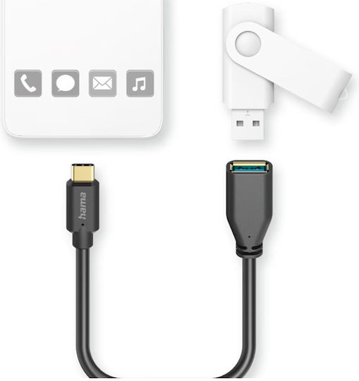 HAMA Μετατροπέας USB-A / USB-C male σε USB-A / USB-C female 1τμχ 00201605 - Image 2