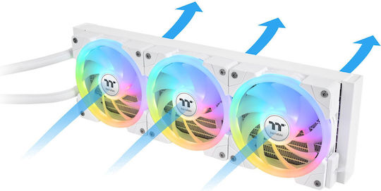 Thermaltake MAGFloe 360 Ultra Υδρόψυξη Επεξεργαστή Τριπλού Ανεμιστήρα 120mm για Socket AM4/AM5/1700/1200 με ARGB Φωτισμό Λευκή - Image 7