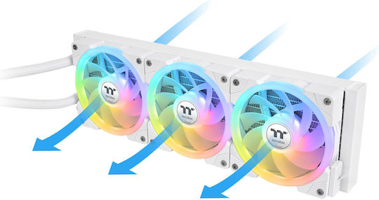 Thermaltake MAGFloe 360 Ultra Υδρόψυξη Επεξεργαστή Τριπλού Ανεμιστήρα 120mm για Socket AM4/AM5/1700/1200 με ARGB Φωτισμό Λευκή - Image 8