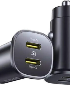 Baseus Φορτιστής Αυτοκινήτου 30W με Θύρες: 2xType-C Μαύρο Χρώμα C00072300123-01