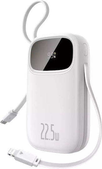 Baseus EnerFill FC31 Power Bank 20000mAh 22.5W με Θύρα USB-A και Θύρα USB-C Λευκό
