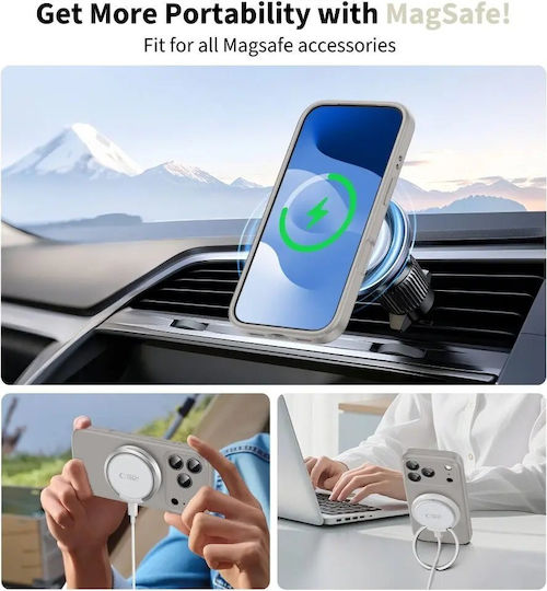 Tech-Protect Magsafe Back Cover Σιλικόνης Γκρι (iPhone 17 Pro Max) - Image 3
