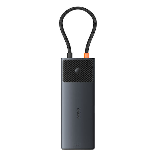 Baseus Metal Gleam II USB-A / USB-C Docking Station με 4K PD Ethernet Γκρι - Image 8
