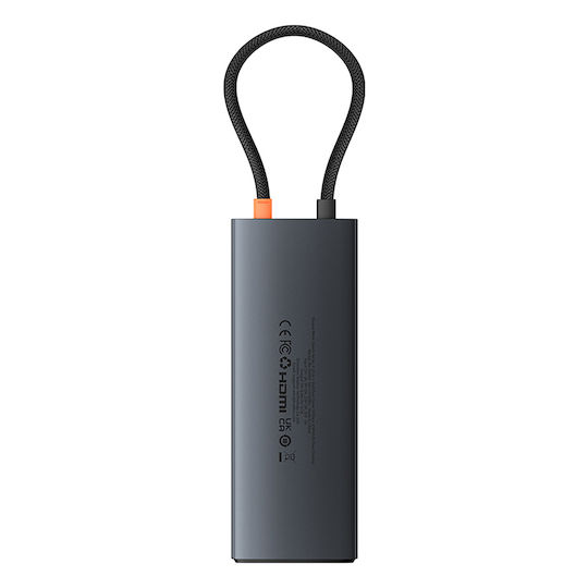 Baseus Metal Gleam II USB-A / USB-C Docking Station με 4K PD Ethernet Γκρι - Image 9
