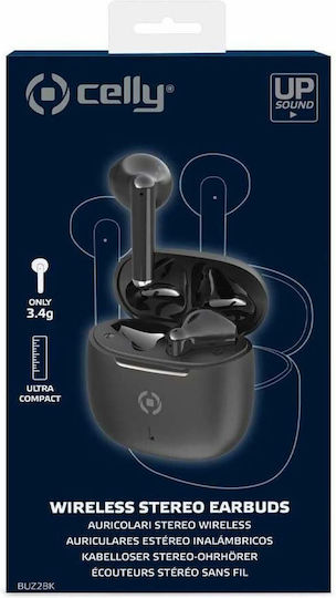 Celly Buz 2 Earbud Bluetooth Handsfree Ακουστικά με Θήκη Φόρτισης Μαύρα - Image 2