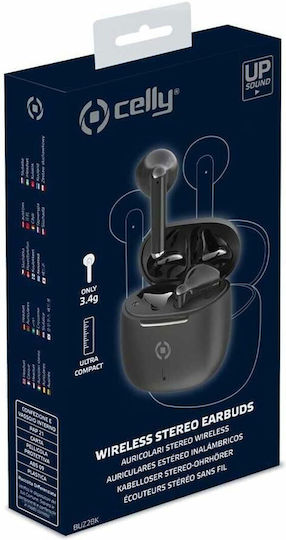 Celly Buz 2 Earbud Bluetooth Handsfree Ακουστικά με Θήκη Φόρτισης Μαύρα - Image 3