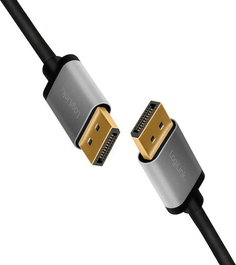 LogiLink Cable DisplayPort male - DisplayPort male 1m Μαύρο (CDA0100) - Image 3