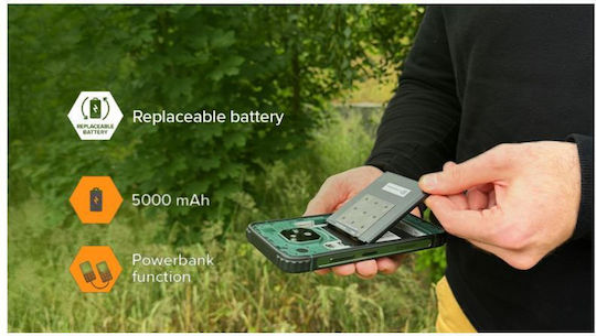 Hammer Ranger Dual SIM (6/128GB) Ανθεκτικό Smartphone Μαύρο-Πράσινο - Image 3