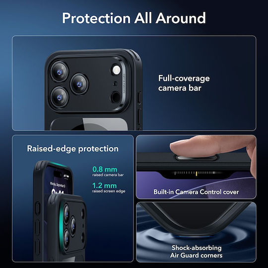 ESR Classic Hybrid Back Cover Πλαστικό / Σιλικόνης 0.3mm Clear / Black (iPhone 17 Pro) - Image 3