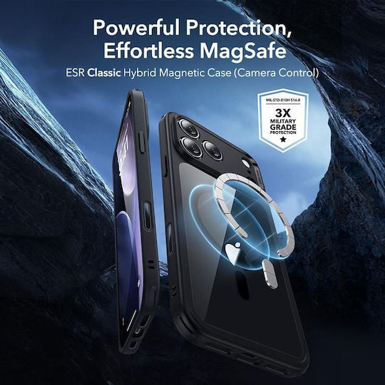 ESR Classic Hybrid Back Cover Πλαστικό / Σιλικόνης 0.3mm Clear / Black (iPhone 17 Pro) - Image 2