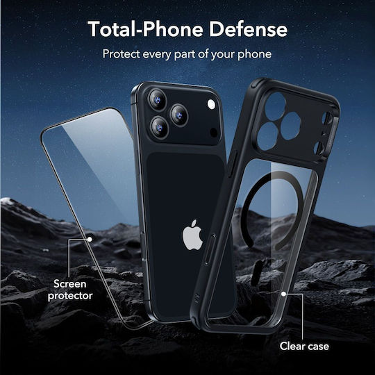 ESR Classic Hybrid Back Cover Πλαστικό / Σιλικόνης 0.3mm Clear / Black (iPhone 17 Pro) - Image 4