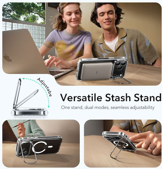 ESR Classic Hybrid Kickstand Back Cover Μεταλλικό Διάφανο (iPhone 17 Pro) - Image 5