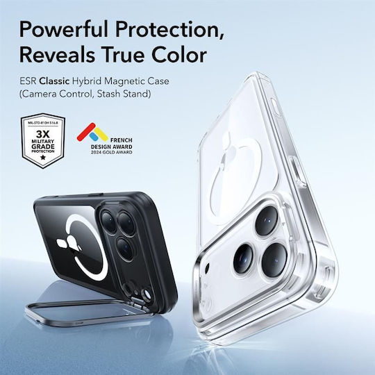 ESR Classic Hybrid Kickstand Back Cover Διάφανο (iPhone 17 Pro Max) - Image 2