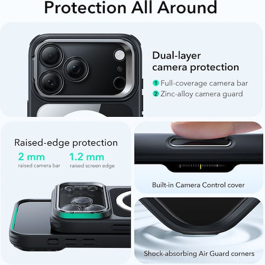 ESR Classic Hybrid Kickstand Back Cover Διάφανο (iPhone 17 Pro Max) - Image 3