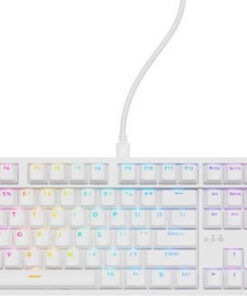 Genesis Thor 404 Gaming Μηχανικό Πληκτρολόγιο με Outemu Peach Silent διακόπτες και RGB φωτισμό (Αγγλικό US) Λευκό