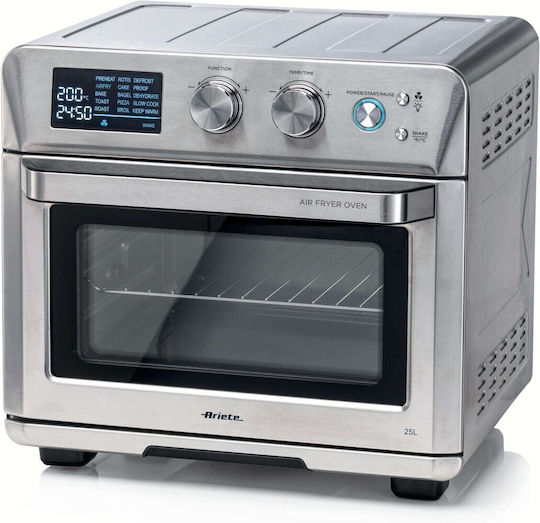 Ariete 00C462911AR0 Ηλεκτρικό Φουρνάκι 25lt Χωρίς Εστίες με Αέρα Inox