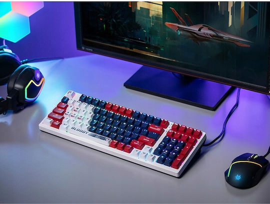 A4Tech Bloody S98 Gaming Μηχανικό Πληκτρολόγιο με BLMS Red Plus διακόπτες και RGB φωτισμό (Αγγλικό US) Sports Navy - Image 3