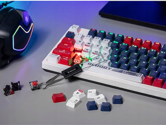A4Tech Bloody S98 Gaming Μηχανικό Πληκτρολόγιο με BLMS Red Plus διακόπτες και RGB φωτισμό (Αγγλικό US) Sports Navy - Image 4