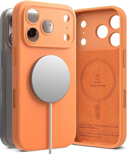 Ringke Silicone Magnetic Back Cover Σιλικόνης Πορτοκαλί (iPhone 17 Pro Max) - Image 2