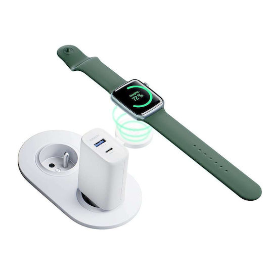 3MK Φορτιστής Χωρίς Καλώδιο με Θύρα USB-A και Θύρα USB-C 33W Power Delivery Λευκός (2in1) - Image 2